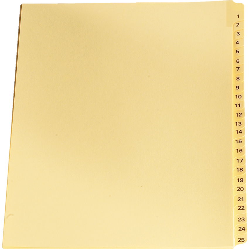 Numerical Legal Exhibit Dividers #8, 25/pkg