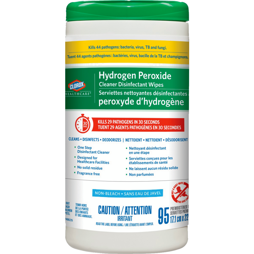 Clorox Healthcare™ Hydrogen Peroxide Cleaner Disinfectant Wipes 95/tub