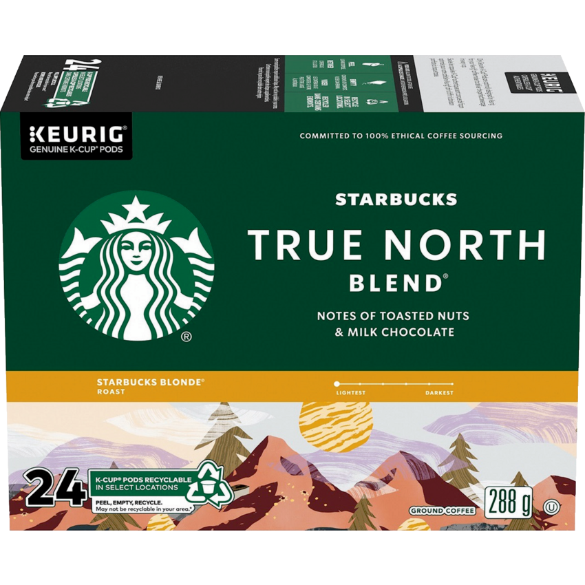 Starbucks® Coffee K-Cups® True North Blend Blonde Roast 24/box