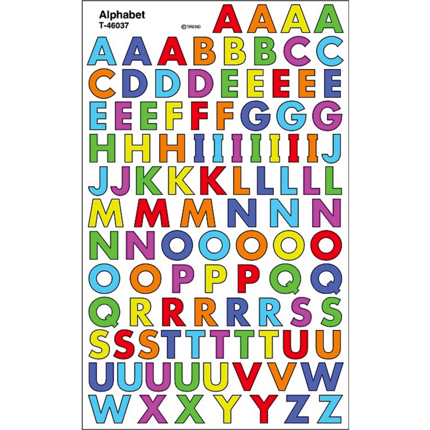 Trend® superShapes Alphabet Stickers 800/pkg