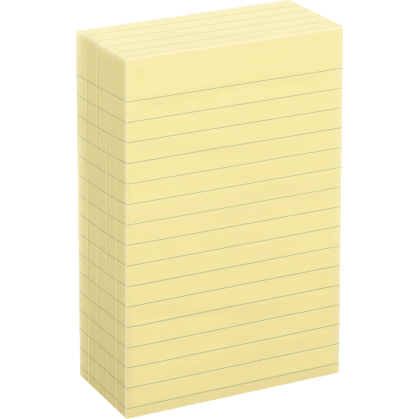 Basics® Recycled Self-Adhesive Notes 4" x 6" Lined 100 sheets per pad Yellow 5 pads/pkg