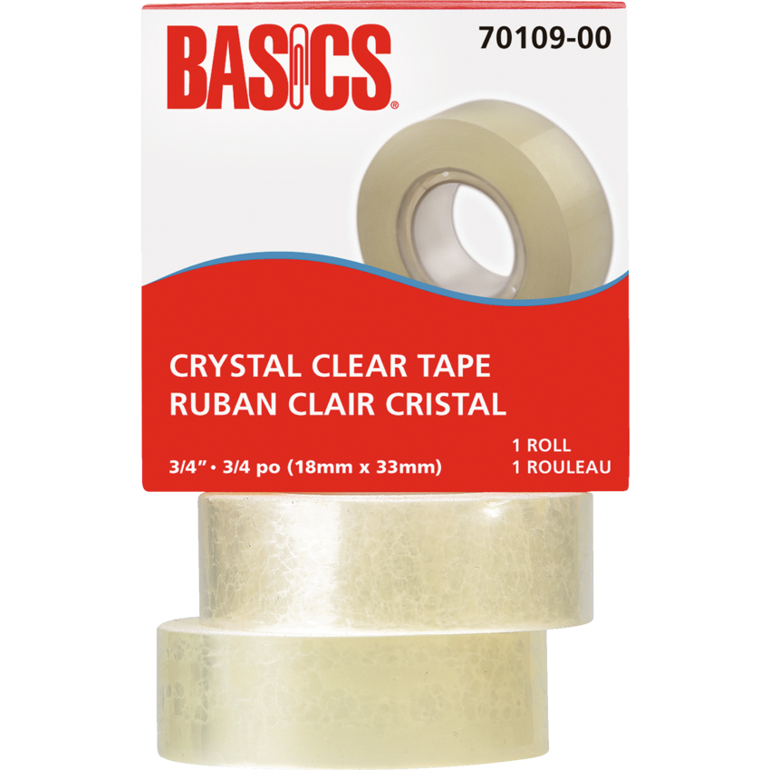 Basics® Crystal Clear Tape Refill 3/4" (18 mm x 33 m)