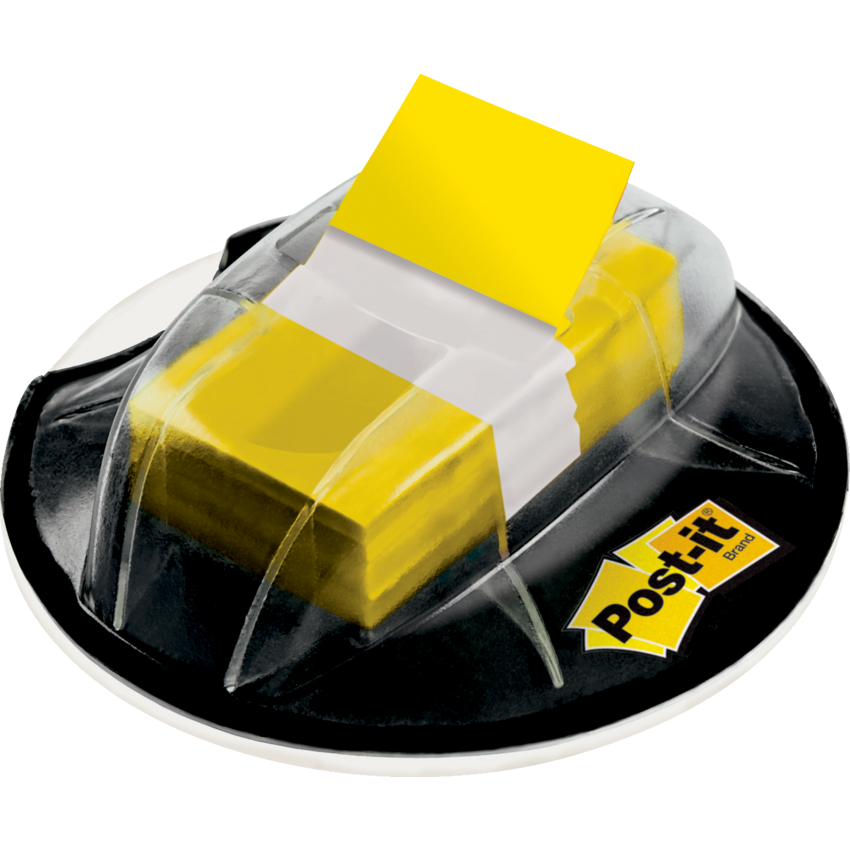 Post-it® Desk Grip Flag Dispenser 1" 200 flags per dispenser Yellow