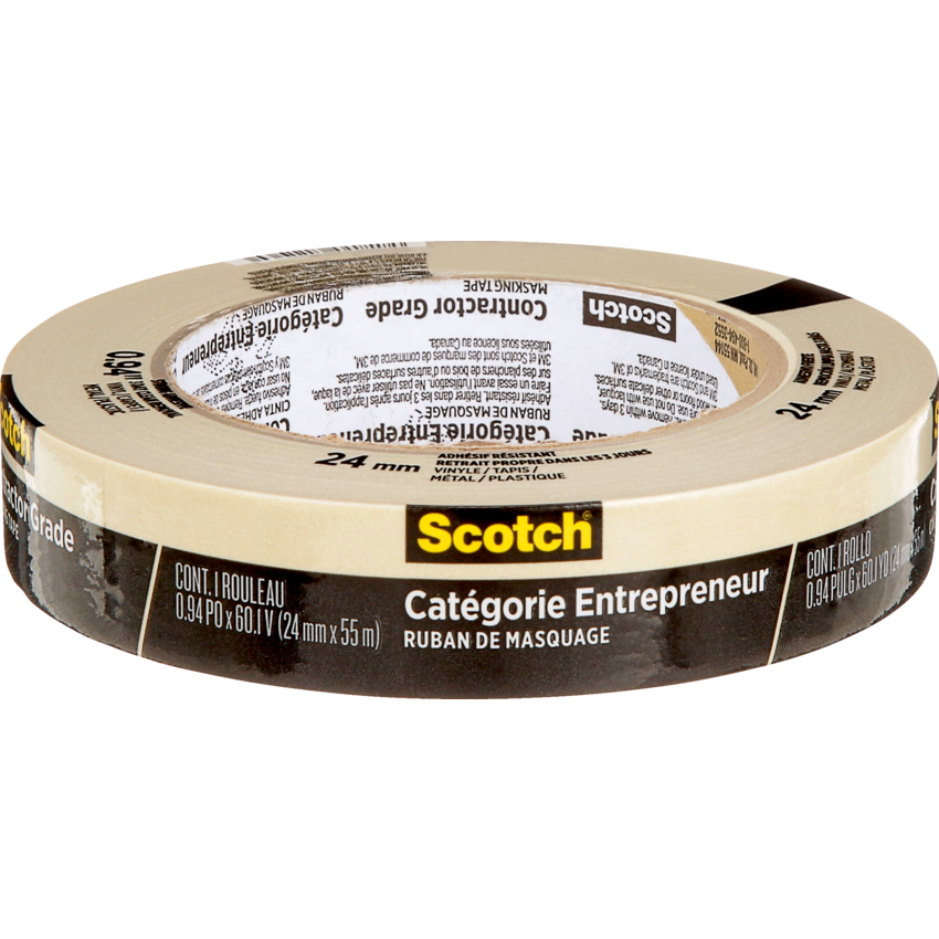 Scotch® Contractor Grade Masking Tape 1" (24 mm x 55 m)