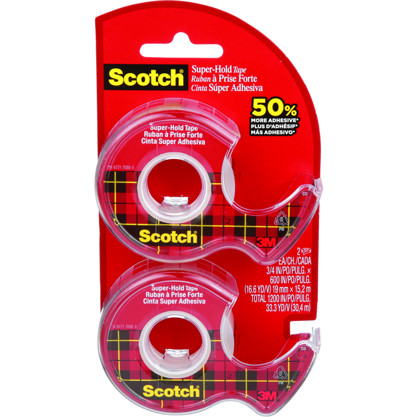 Scotch® Super-Hold Tape 3/4" 2/pkg