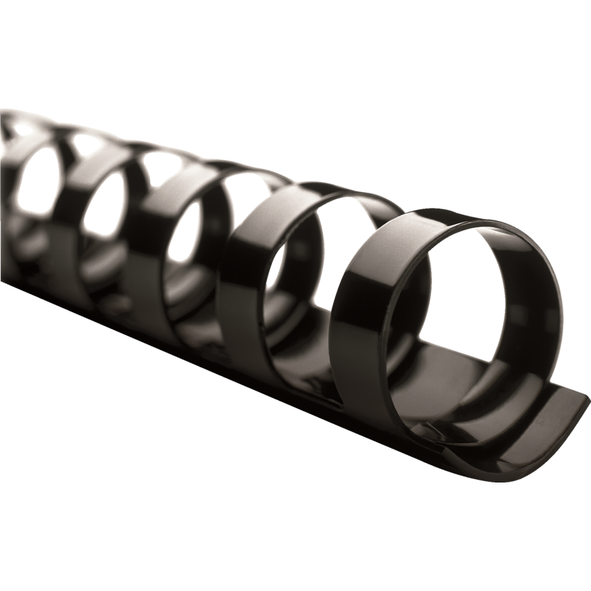 GBC® CombBind® 19-Ring Plastic Binding Spines 3/8" Black 100/box