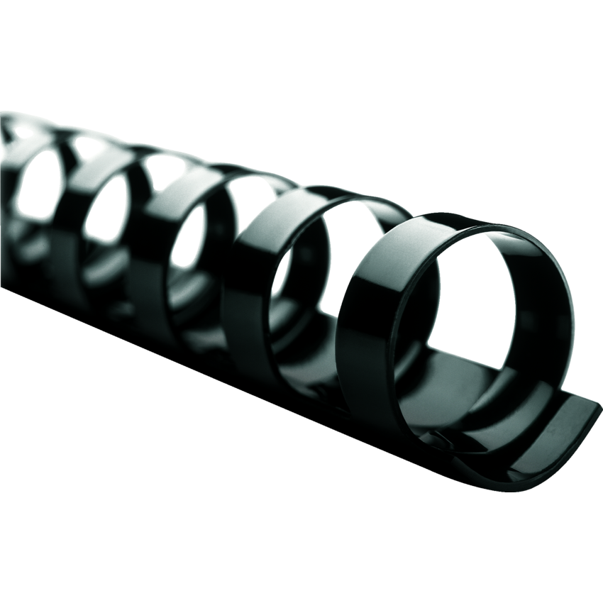 GBC® CombBind® 19-Ring Plastic Binding Spines 5/8" Black 100/box