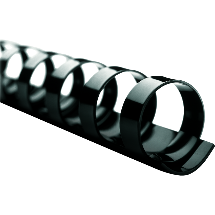 GBC® CombBind® 19-Ring Plastic Binding Spines 1" Black 100/box