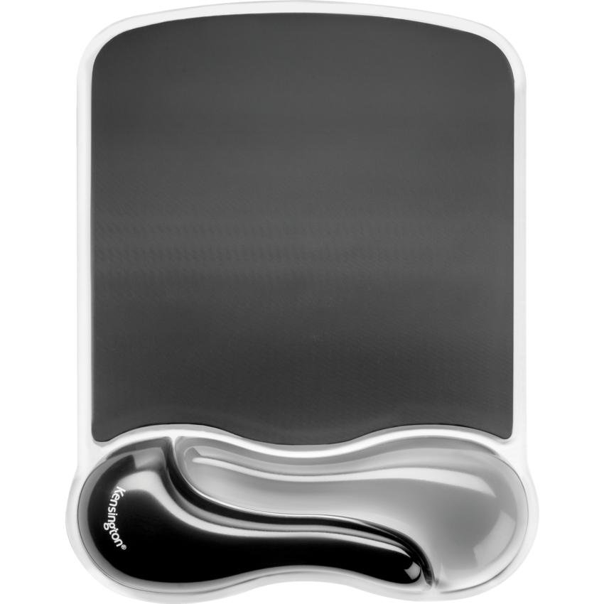 Kensington® Duo Gel Mouse Pad Wrist Rest Black/Grey