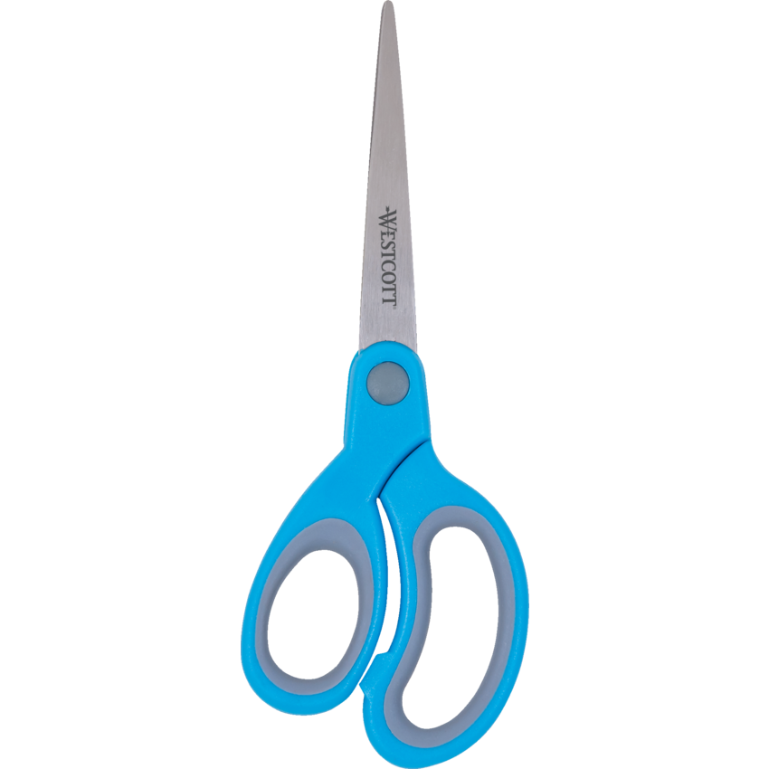 Westcott® Soft Grip Lefty Scissors 7" Straight Tip Blue