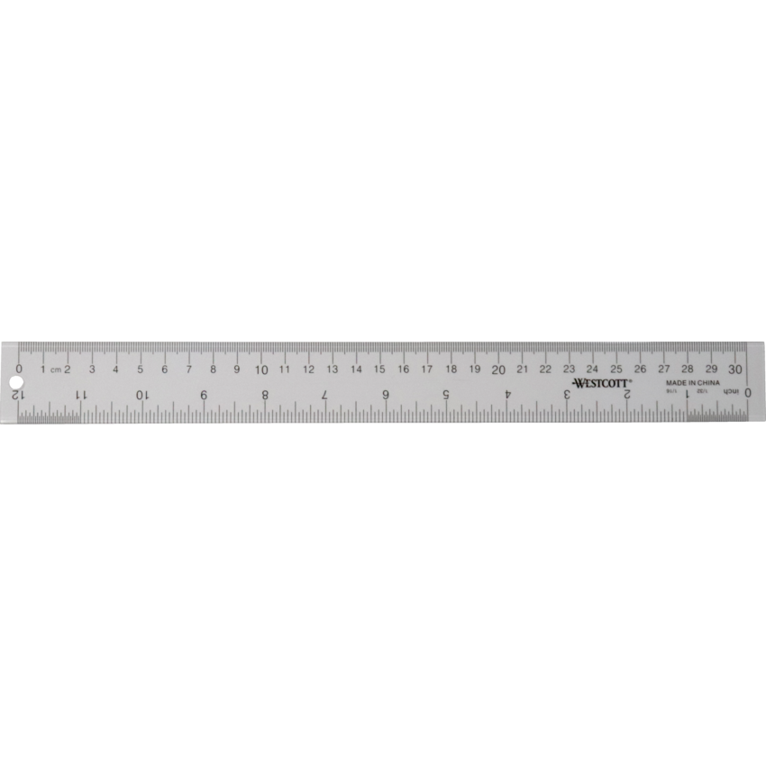 Westcott® Clear Two-Way Acrylic Ruler 12