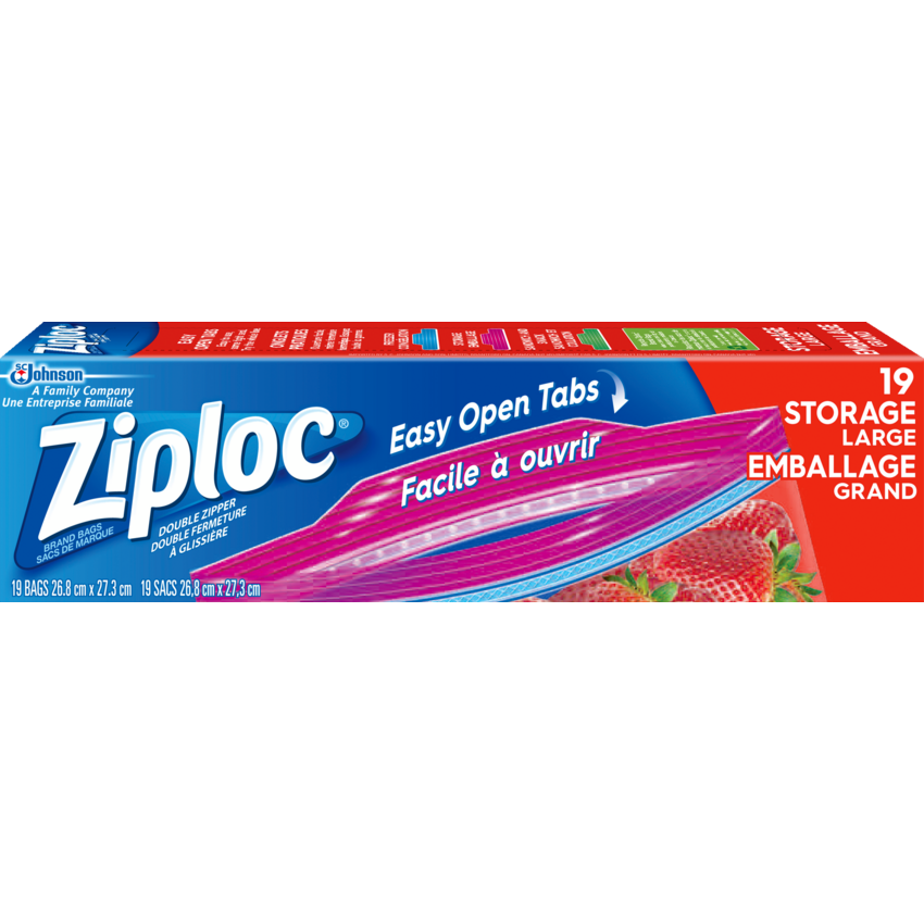 Ziploc® Storage Bags Large 19/box