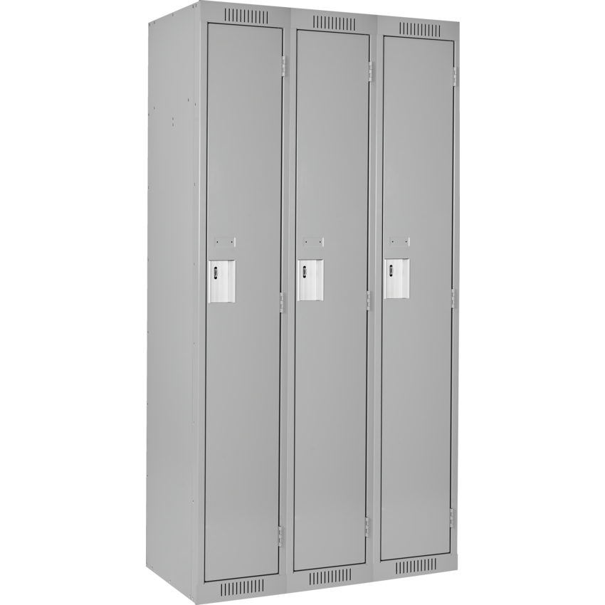 Anthony Steel Clean Line™ Lockers Single Tier 3 Bank Pearl Grey