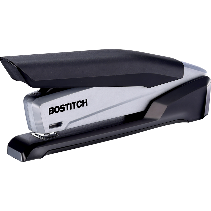 Bostitch® InPower™ Spring-Powered Antimicrobial Desktop Stapler Full Strip 20 sheets Black and Grey