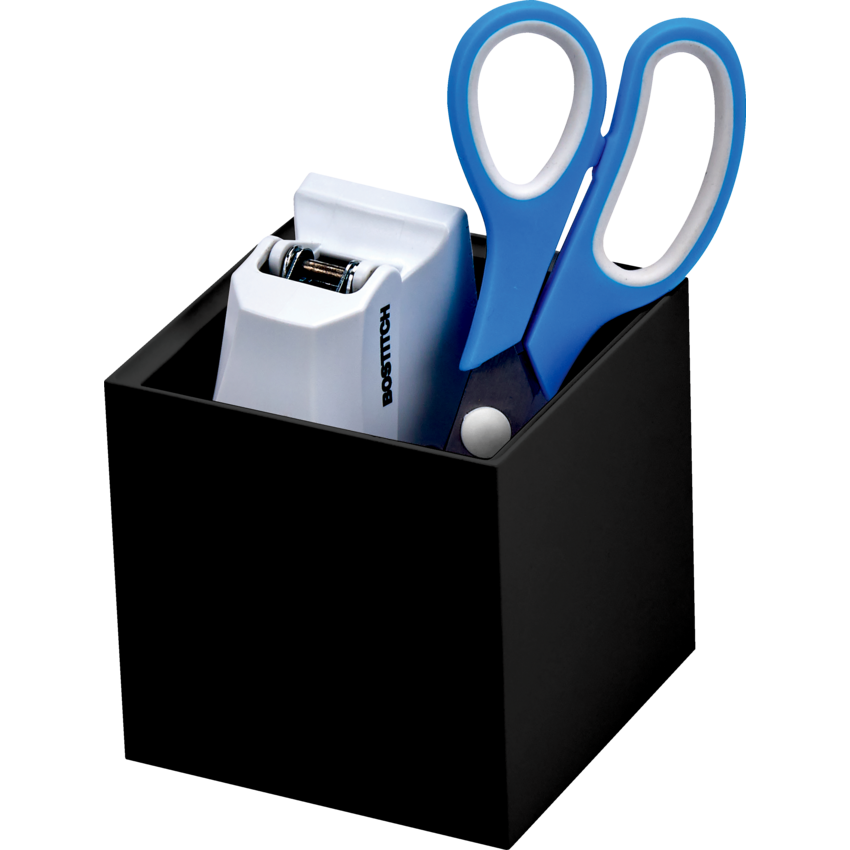 Bostitch® Konnect™ Desk Organizer and Power Systems Pencil Cup 3-1/2"W x 3-1/2"D x 3-5/8"H Black