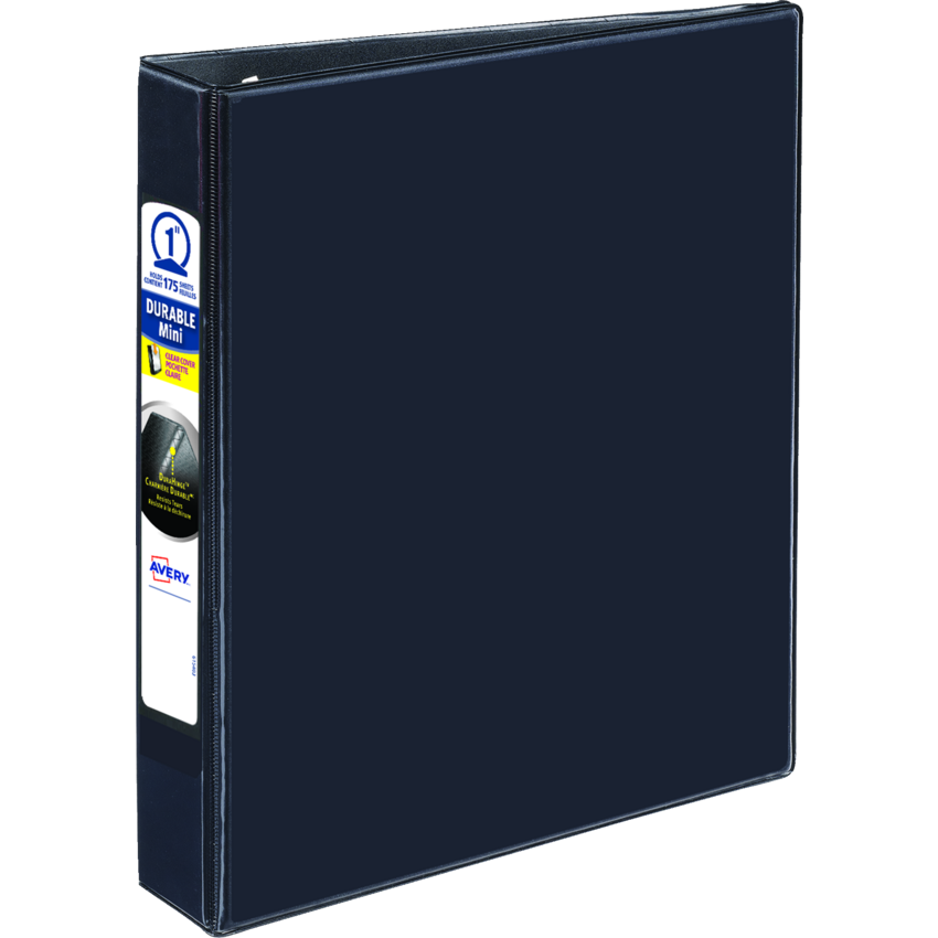 Avery® Durable View Binders 1" Capacity 8-1/2" x 5-1/2" Black