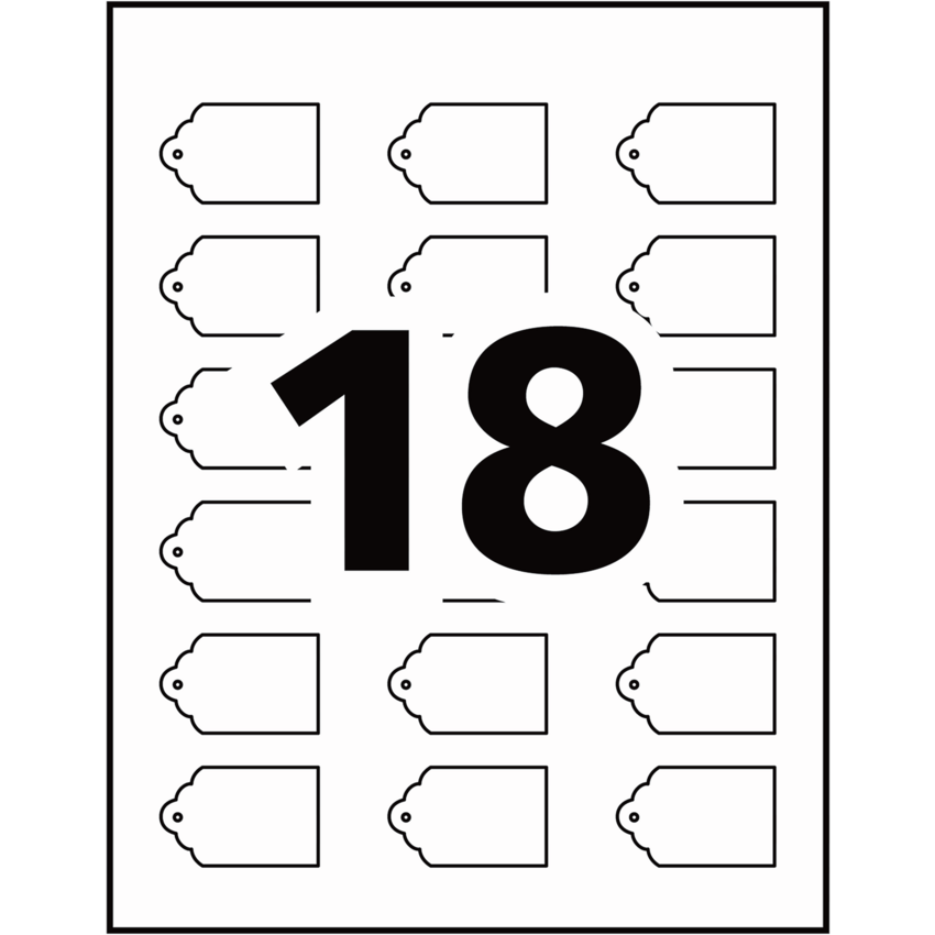 Avery® Print-to-the-Edge Printable Tags with Strings Scalloped 2" x 1-1/4" White 180/pkg