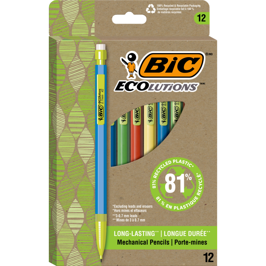 Bic® Ecolutions™ Mechanical Pencils 0.7 mm 12/pkg