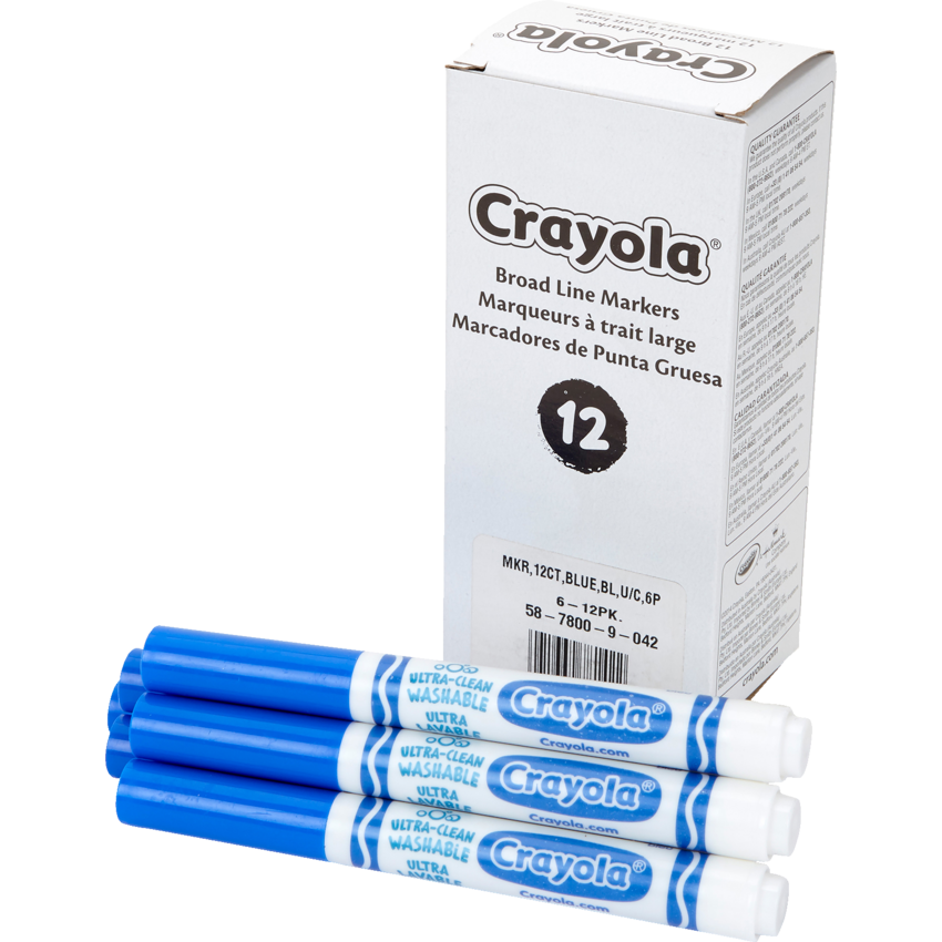 Crayola® Markers Broad Blue 12/box