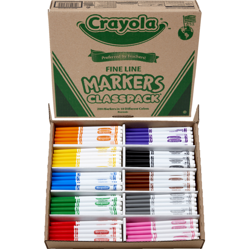 Crayola® Markers Classpack Fine 200/box