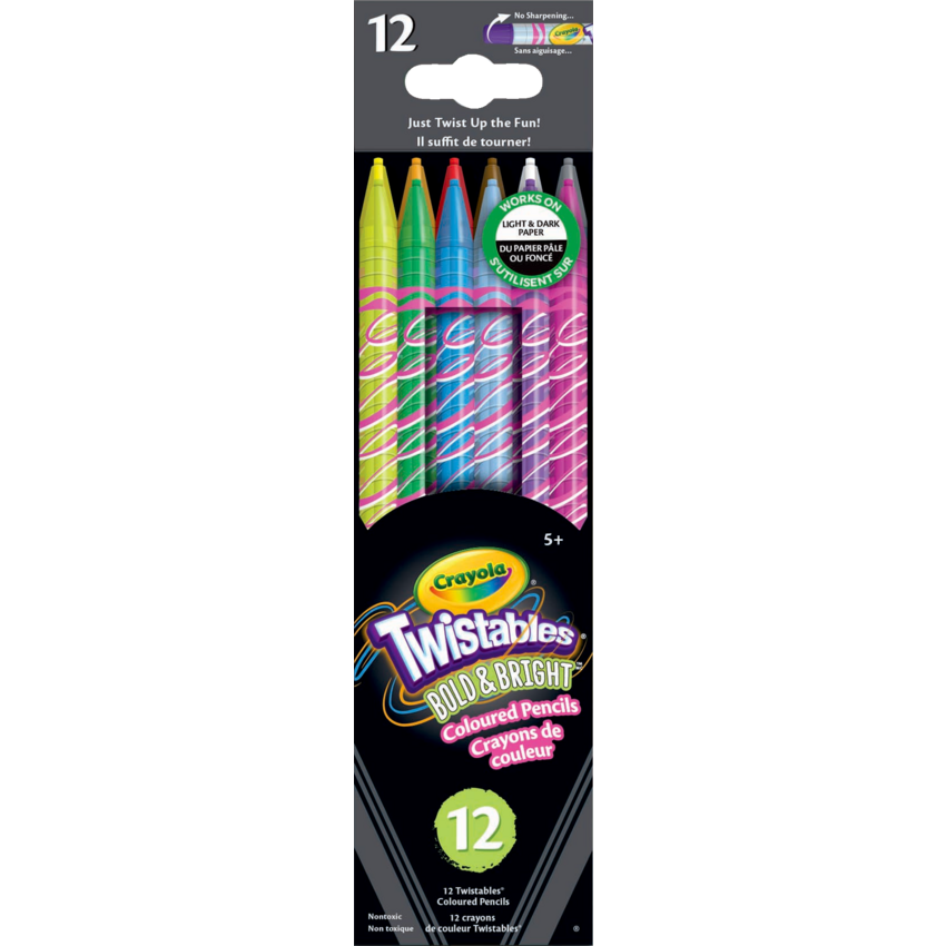 Crayola® Twistables® Coloured Pencils Bold & Bright 12/pkg