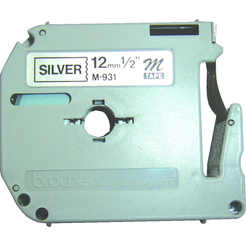 Brother® P-Touch® M Tapes 1/2" Black on Silver