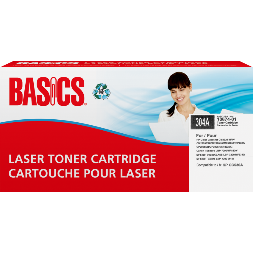 Basics® Remanufactured Laser Cartridge (HP 304A) Black