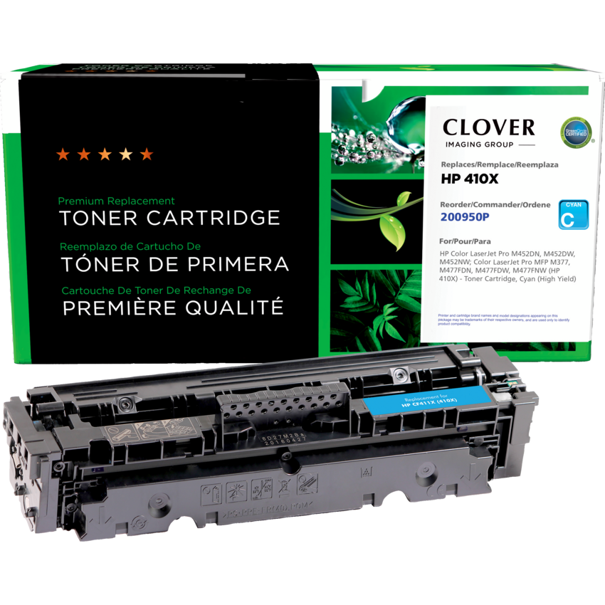 Clover Imaging Remanufactured Laser Cartridge (HP 410X) High Yield Cyan