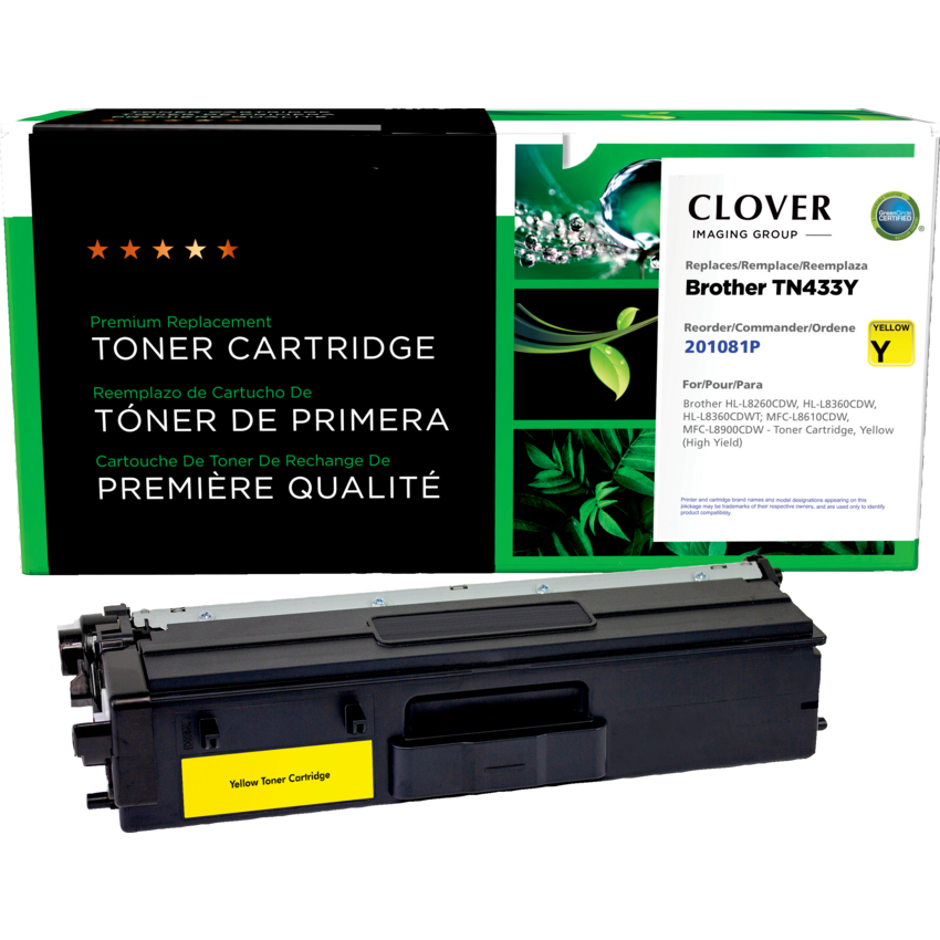 Clover Imaging Remanufactured Laser Cartridge (Brother TN433) High Yield Yellow