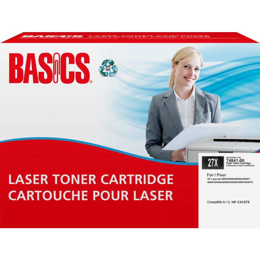 Basics® Remanufactured Laser Cartridge High Yield (HP 27X) Black