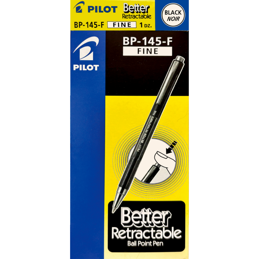 Pilot® Better™ Retractable Ball Point Pen Fine Point Black 12/box