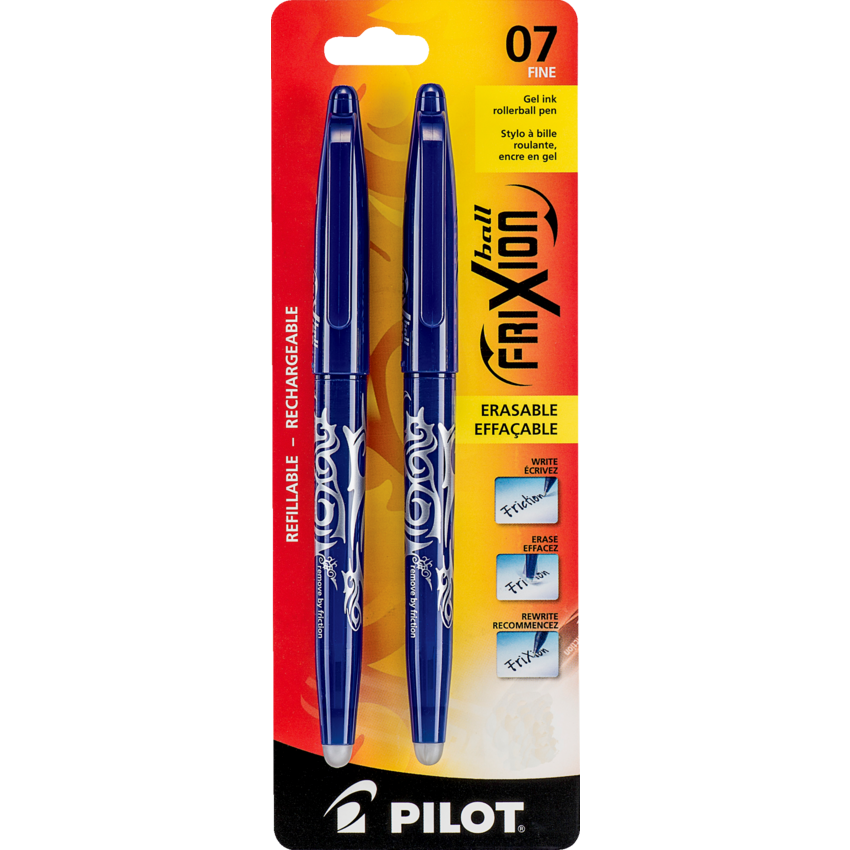 Pilot® FriXion® Ball Erasable Gel Pen 0.7mm Blue 2/pkg