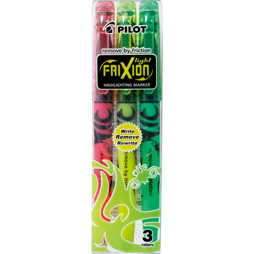 Pilot® FriXion® Light Erasable Highlighters Assorted 3/pkg