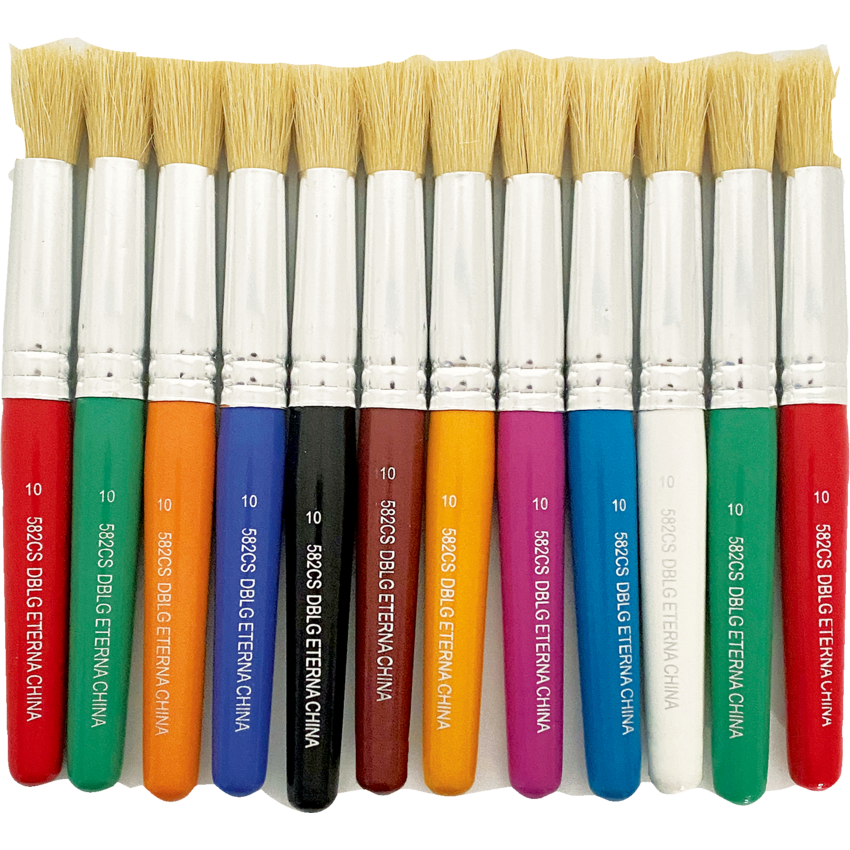 DBLG Hog Hair Paint Brushes 582CS-10 1.3 cm 12/pkg