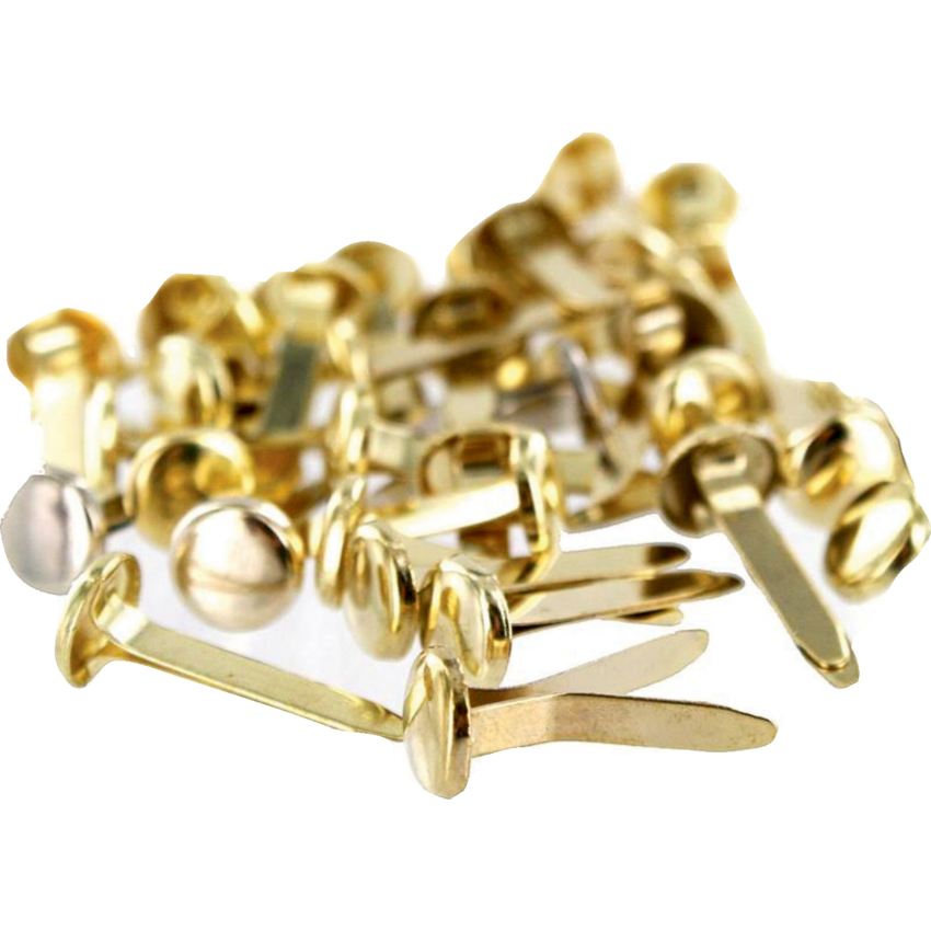 DBLG Paper Fasteners 1-1/4" Brass 100/box