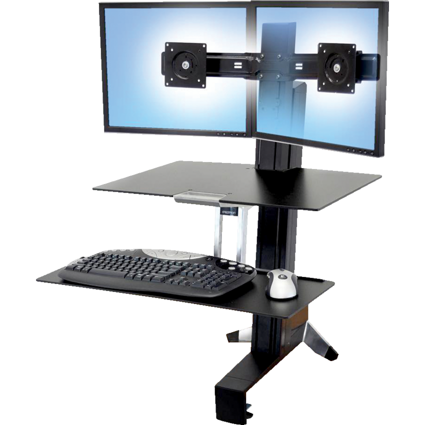 Ergotron® WorkFit-S Dual Monitor with Worksurface+