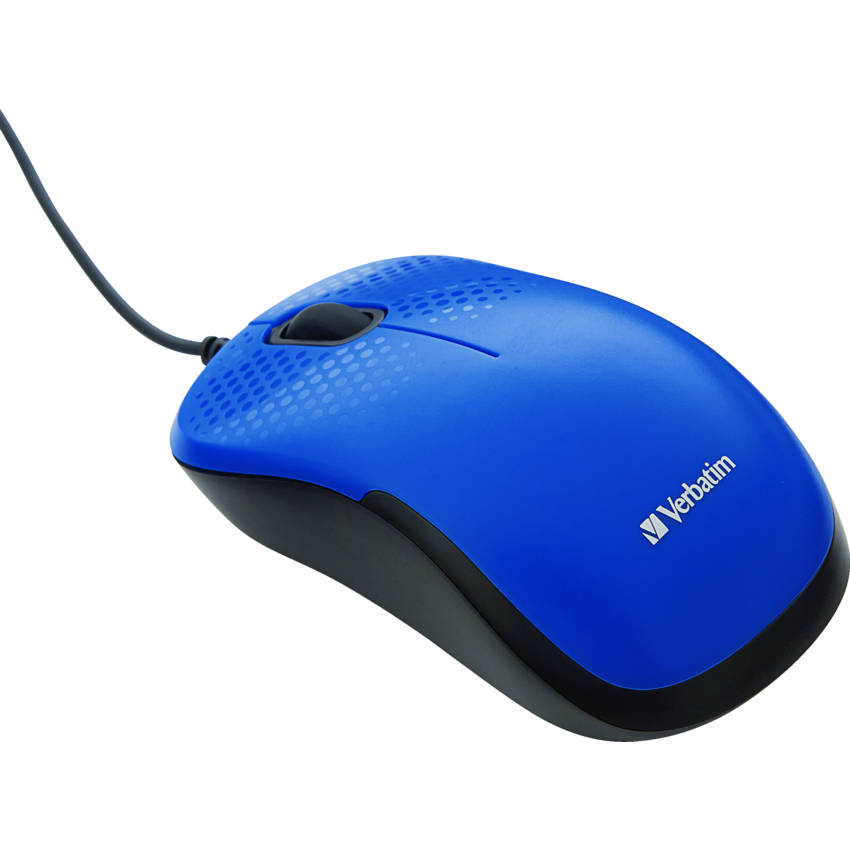 Verbatim® Silent Corded Optical Mouse Blue