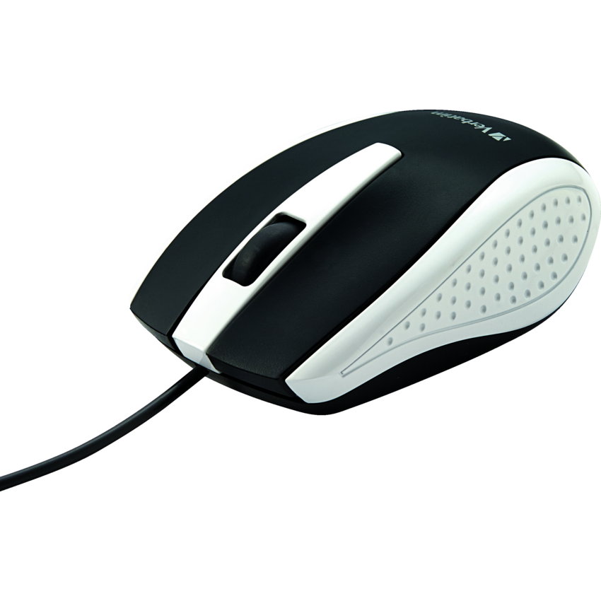 Verbatim® Corded Optical Mouse White