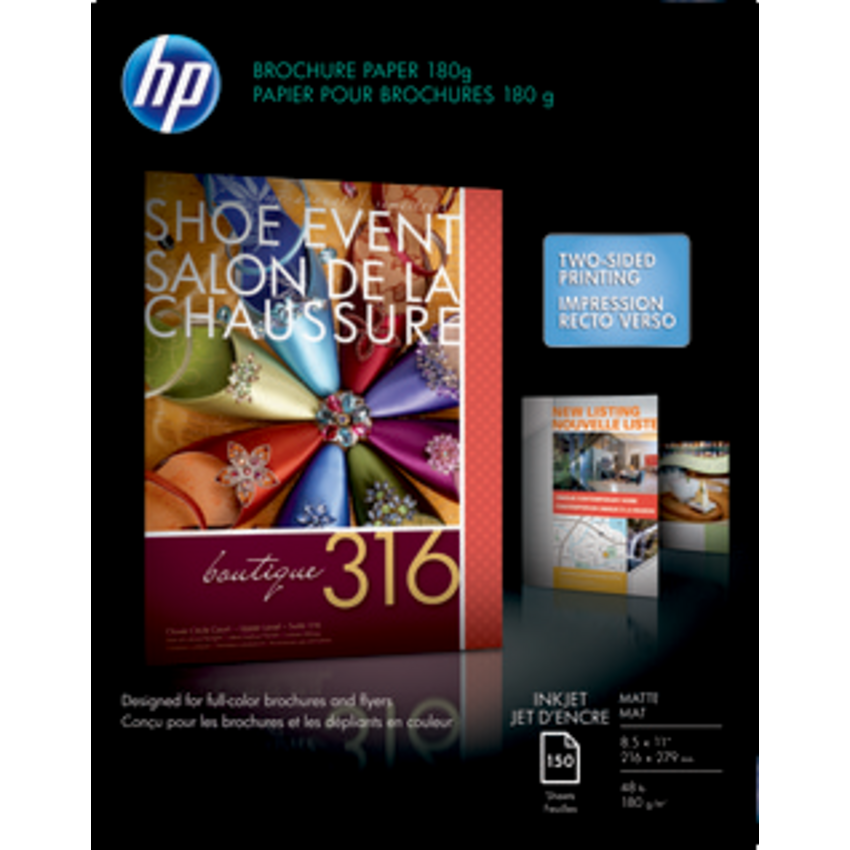 HP Brochure Inkjet Paper Matte 103B 48 lb 8-1/2 " x 11" 150/pkg