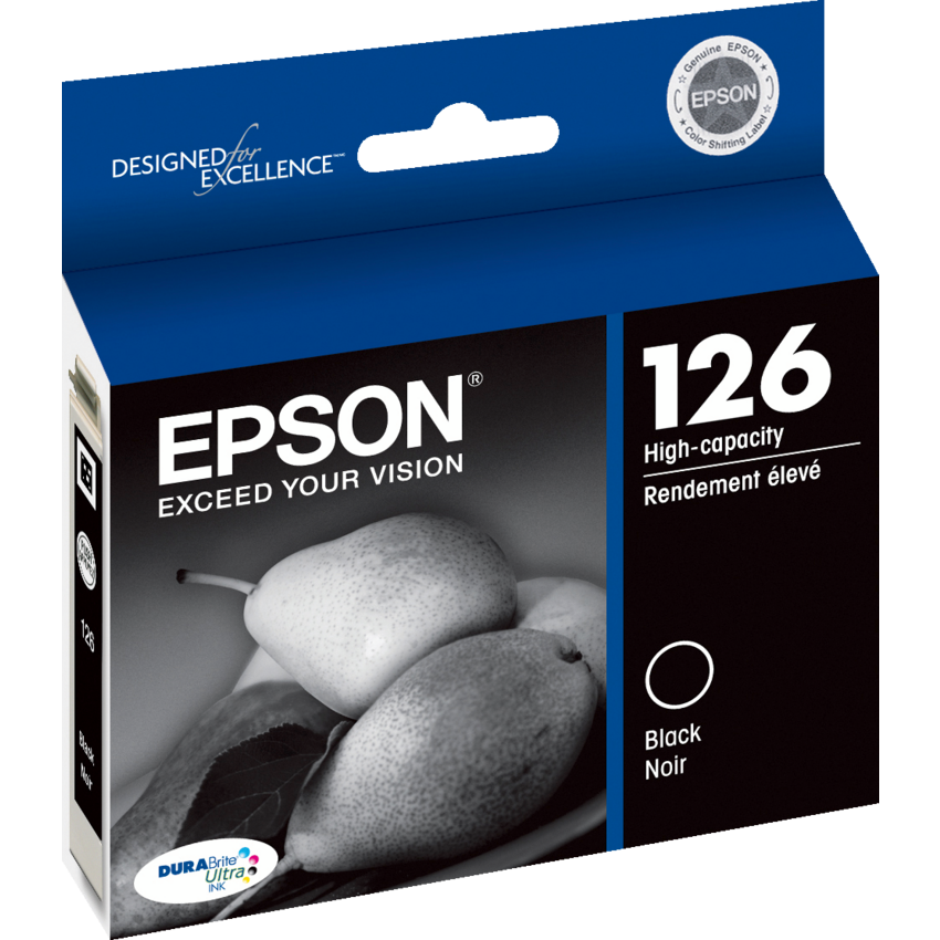 Epson® Inkjet Cartridge High Yield T126120-S #126 Black