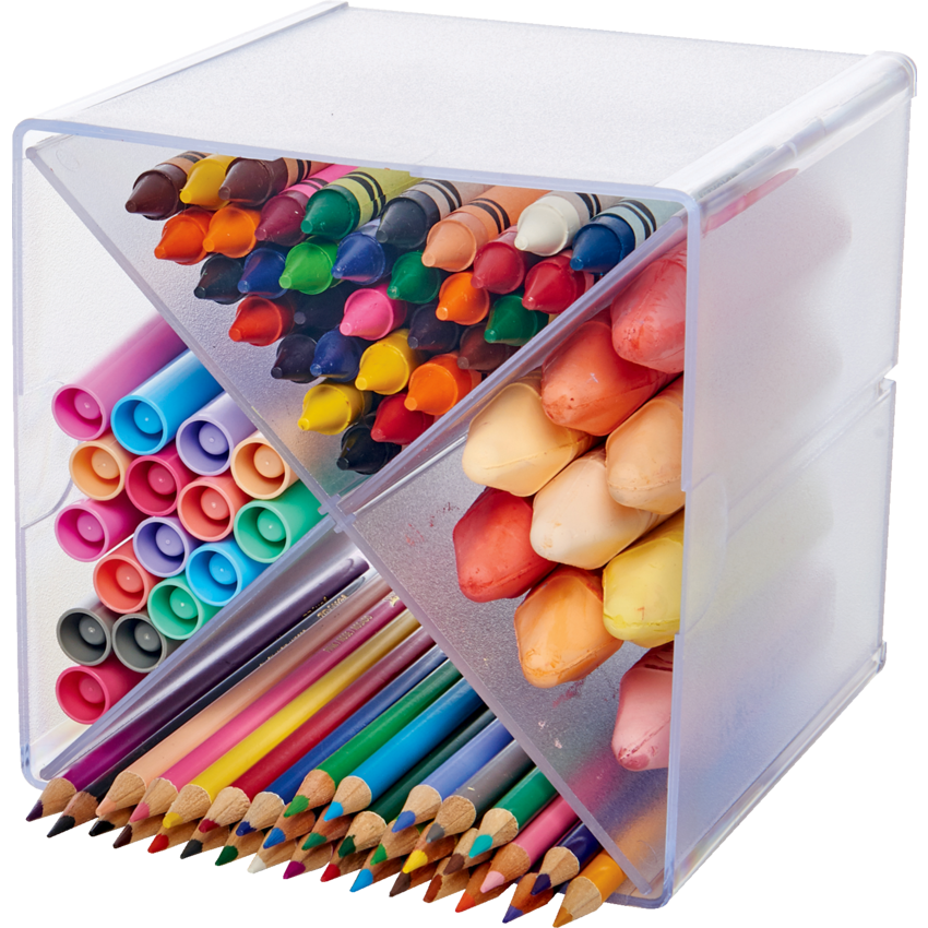 Deflecto® Stackable Storage Cube X-Divider Clear