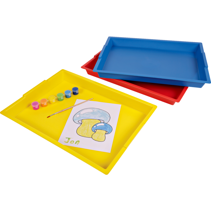 Deflecto® Finger Paint Tray 15-7/8" W x 12" D x 1-3/4" H Blue