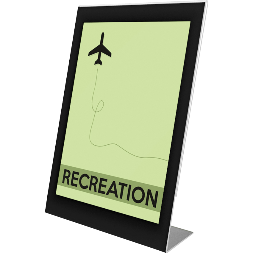 Deflecto® Superior Image® Border Sign Holder Clear with Black