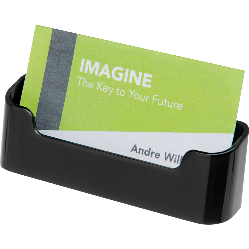 Deflecto® Sustainable Office™ Business Card Holder 50 Card Capacity Black