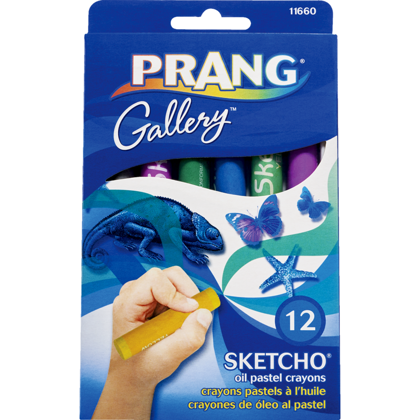 Prang® Sketcho® Oil Pastel Crayons Assorted Colours 12/box