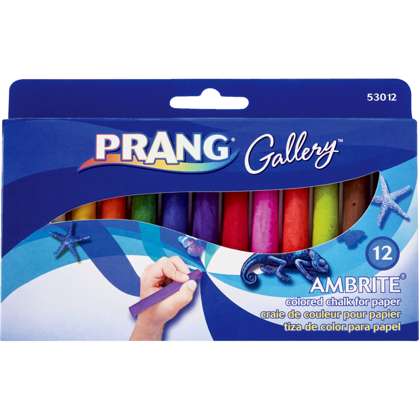 Prang® Gallery® Ambrite® Paper Chalk Assorted Colours 12/box