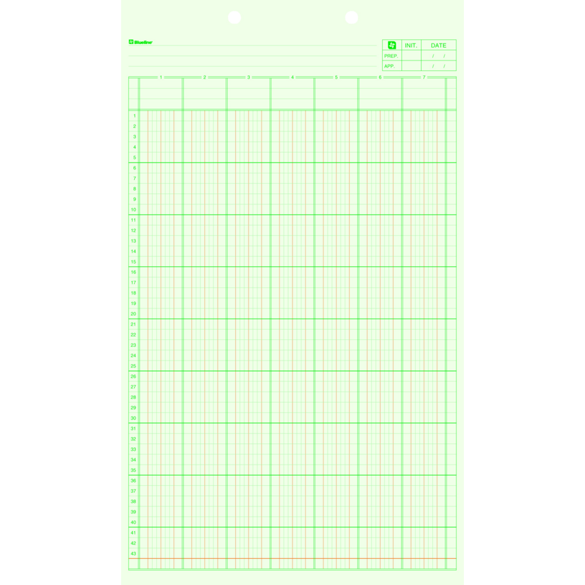 Blueline® A5300 Columnar Pad 8-1/4x14" 7 Column