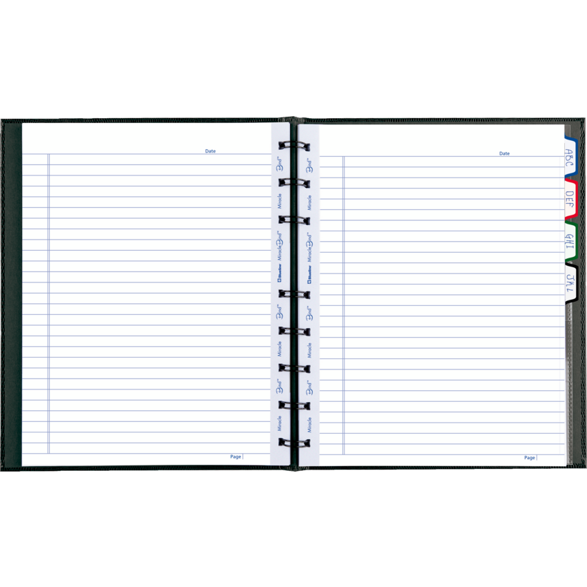 Blueline® MiracleBind™ Notebook 9-1/4" x 7-1/4" 150 pgs Black