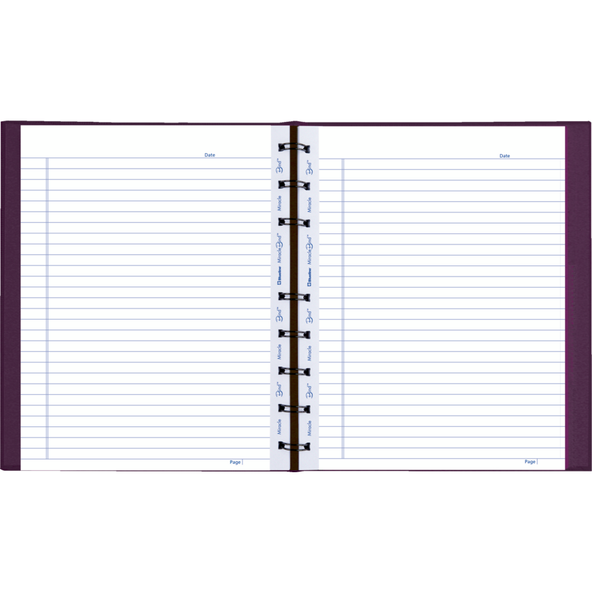 Blueline® MiracleBind™ Notebook 9-1/4" x 7-1/4" 150 pgs Grape