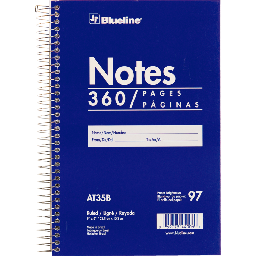 Blueline® Steno Pad 9" x 6" 360 pages Blue